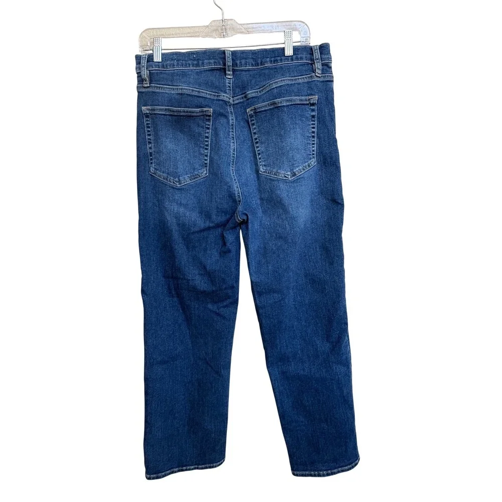 FRAME Le Sleek Straight Jeans Womens 32 Blue High Rise Ankle Denim Stretch - Picture 3 of 9